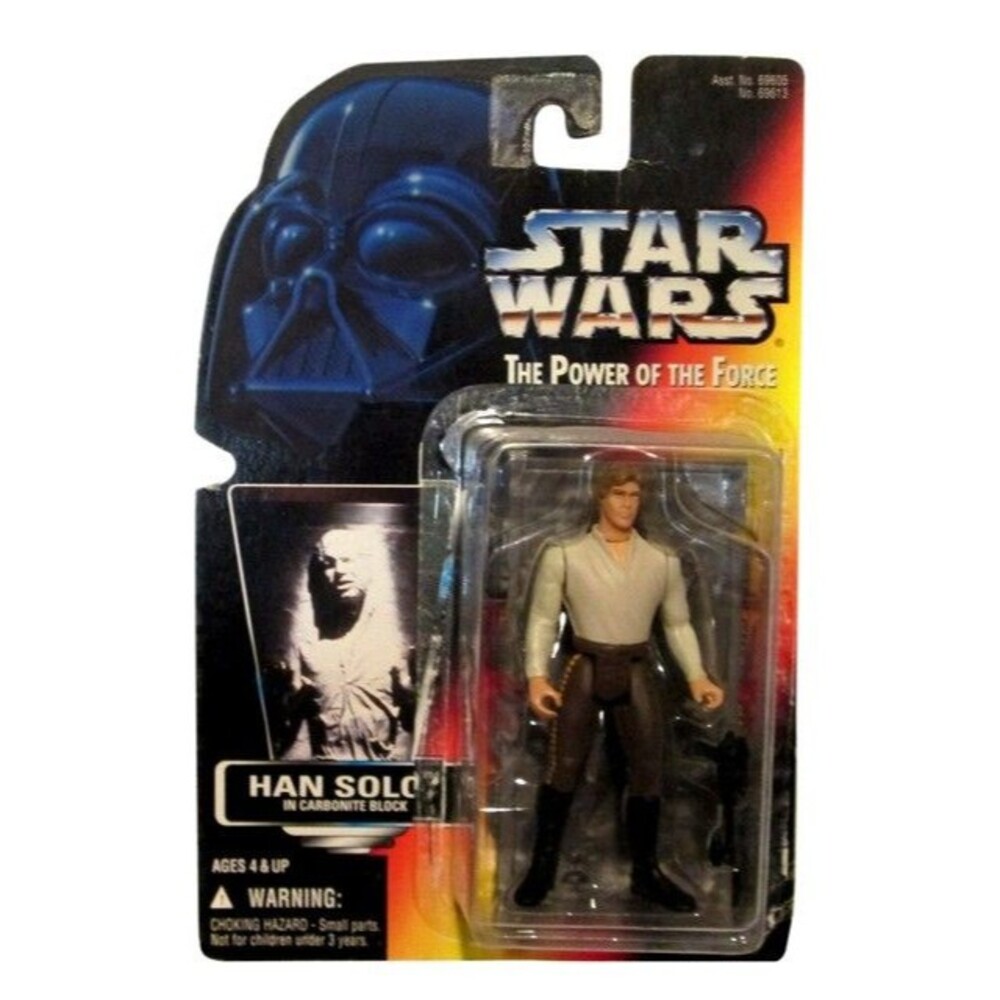 Kenner Star Wars Power Of The Force Red Card Han Solo In Carbonite Block Action